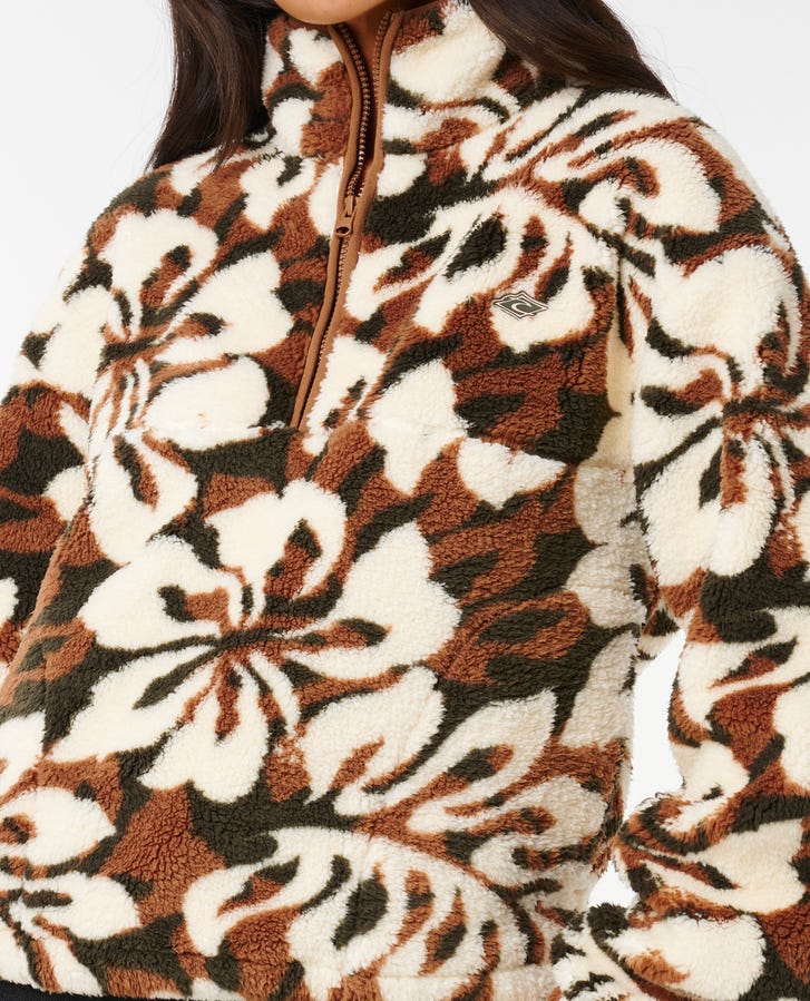 Cala Nights 1/4 Zip Polar Fleece - Natural