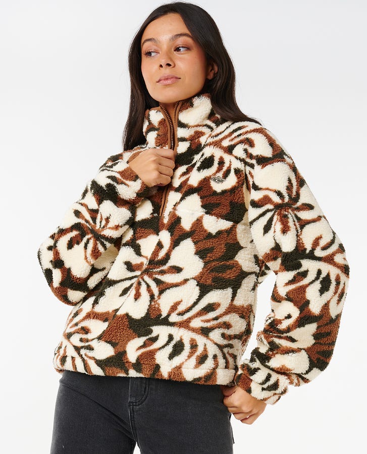 Cala Nights 1/4 Zip Polar Fleece - Natural