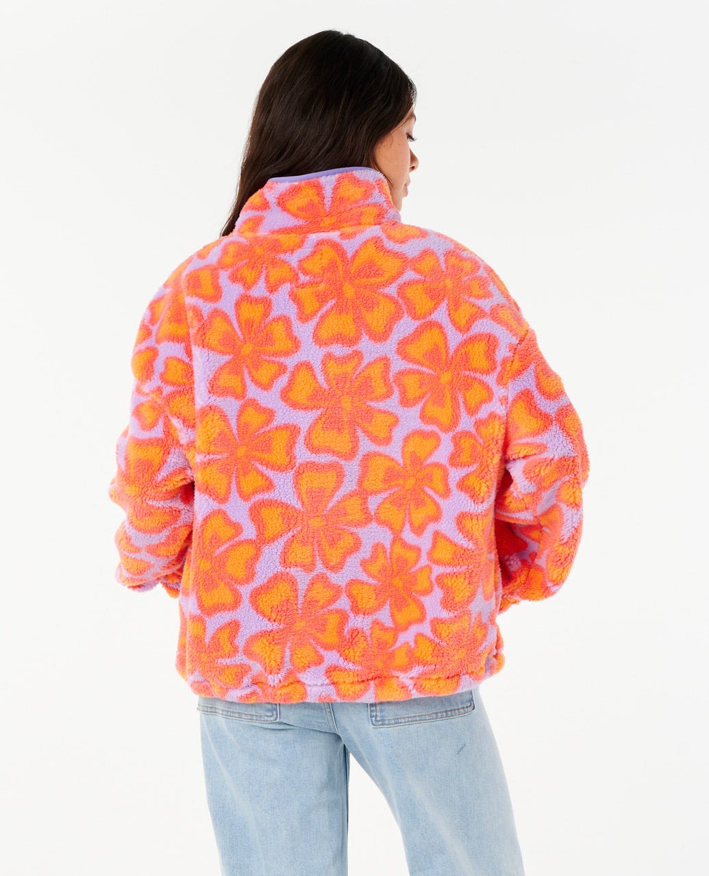 Neon Isles Zip Through Polar Fleece - Purple