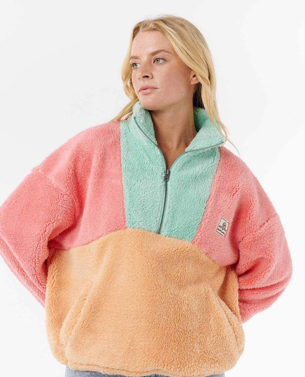 Block Party Polar Fleece - Pink