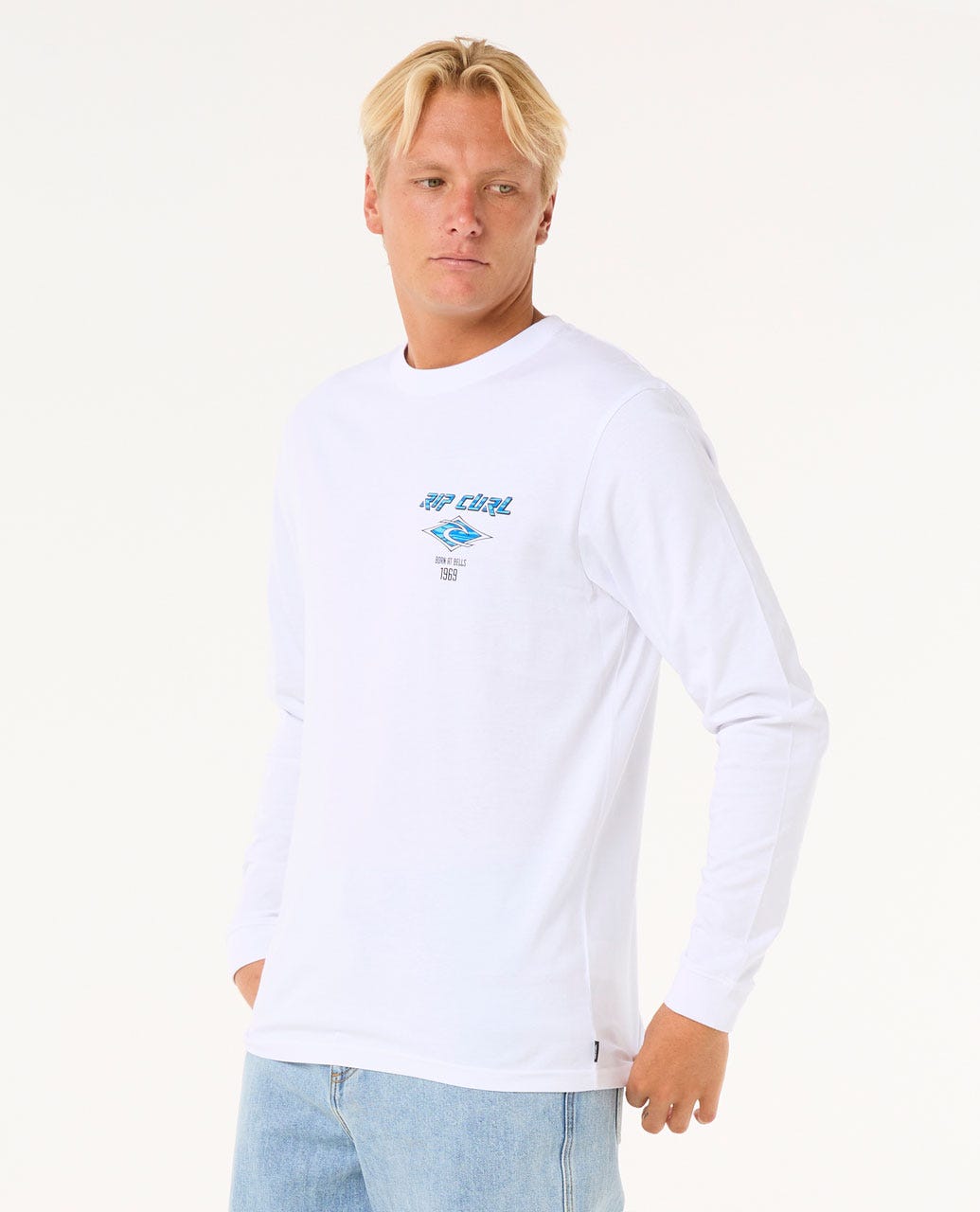 Rip Curl Fade Out Icon LS Tee - White (view 2)