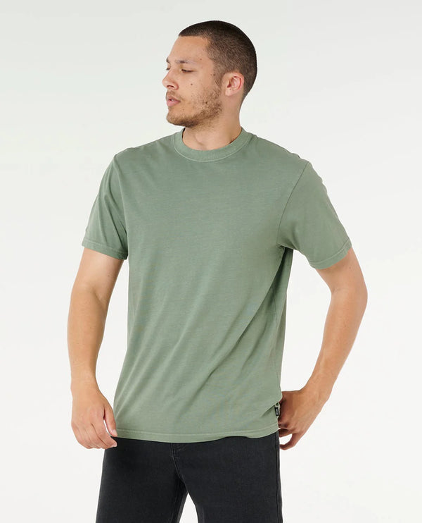 Rip Curl Plain Wash Tee - Cactus Green (view 2)