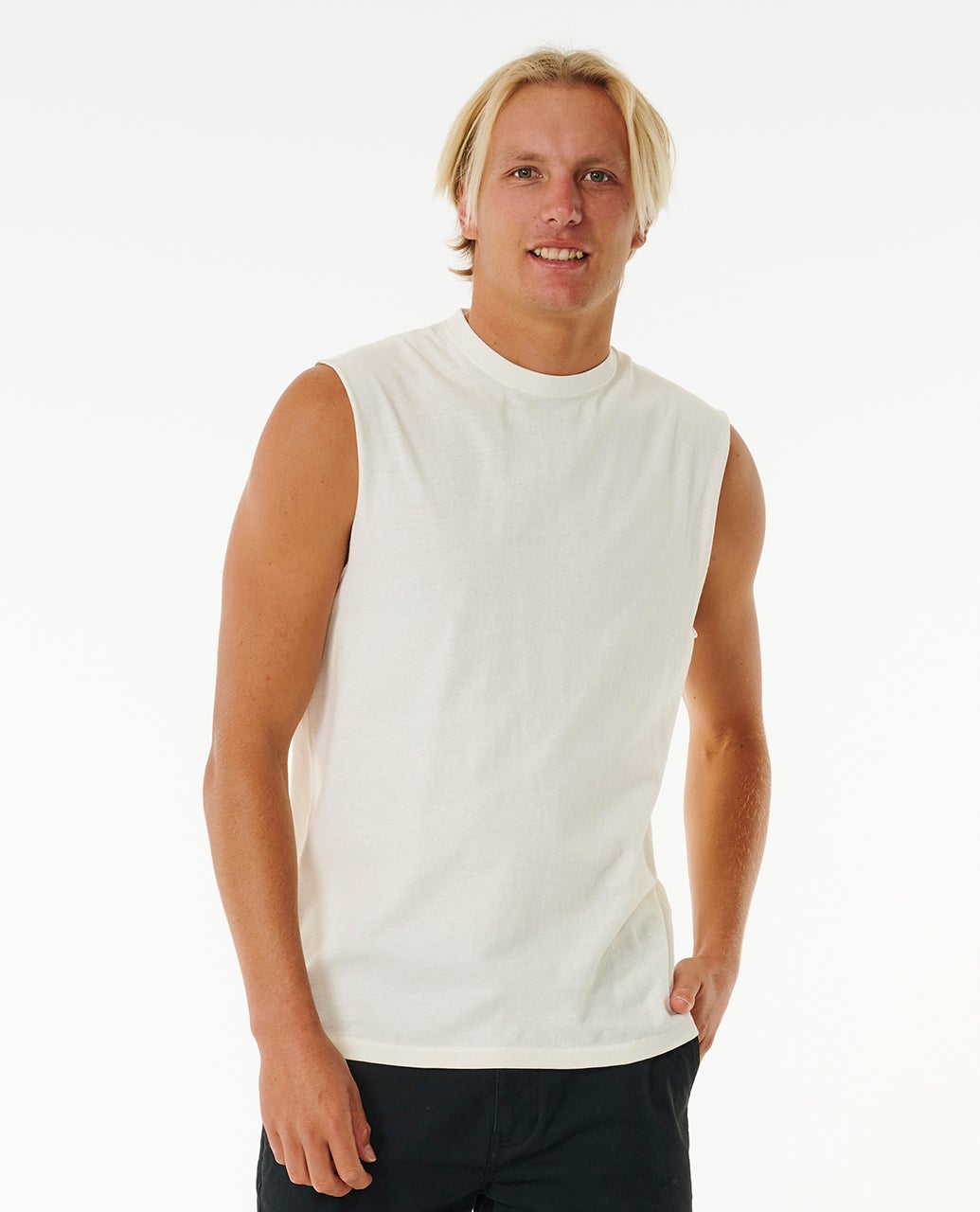 Rip Curl Plain Wash Muscle - Bone