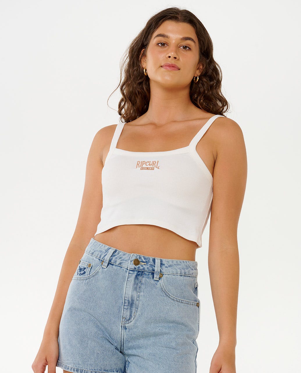 Dreamers Ribbed Tank - Bone