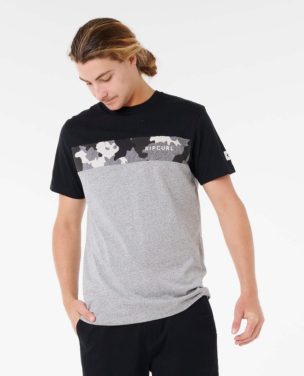 Rip Curl Undertow Panel Tee - Black / Camo