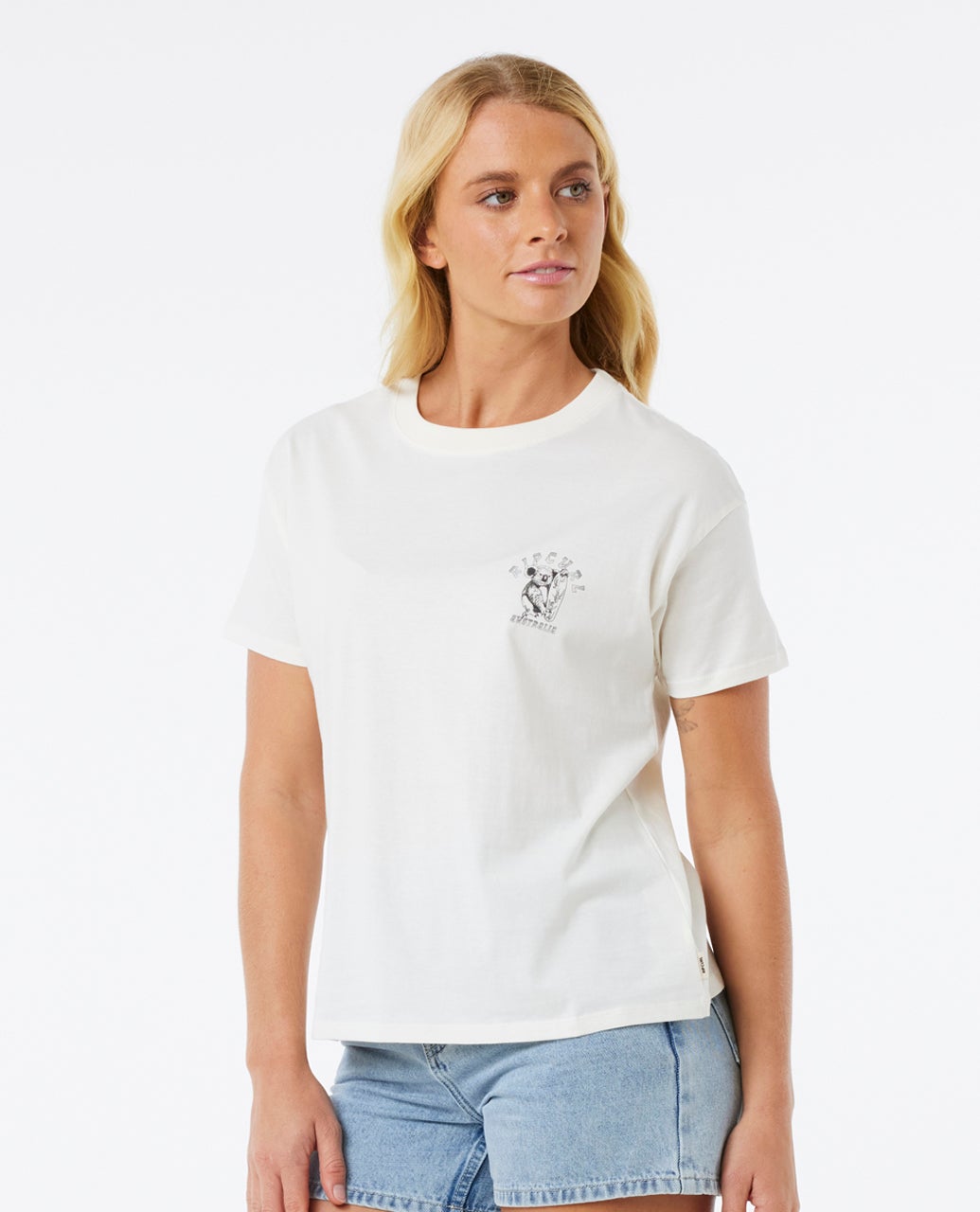 Rip Curl Koala Grip Relaxed Tee - Bone Aust (view 3)
