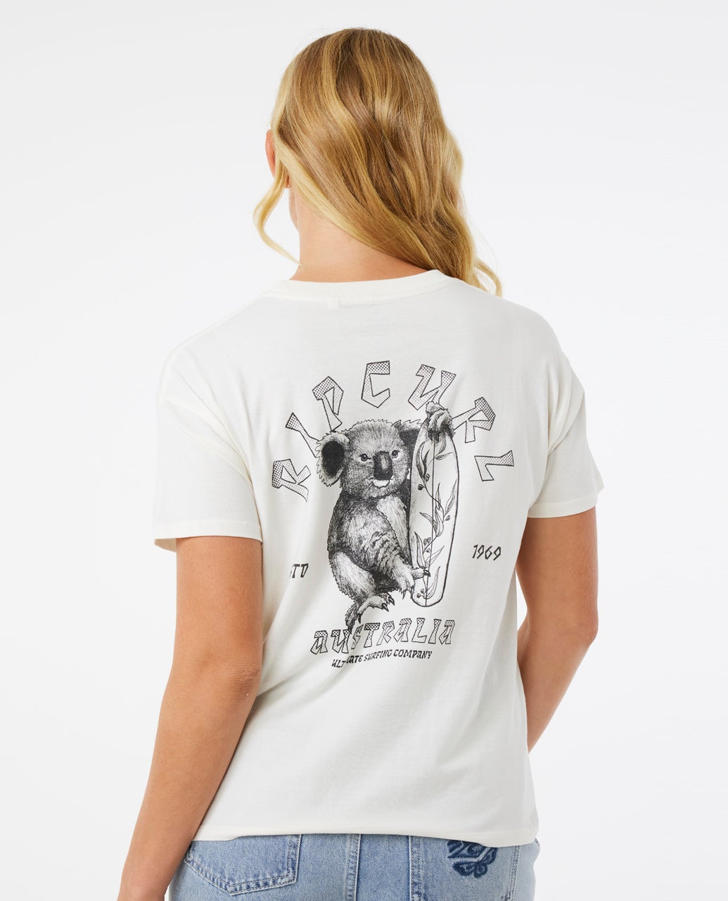 Rip Curl Koala Grip Relaxed Tee - Bone Aust (view 5)