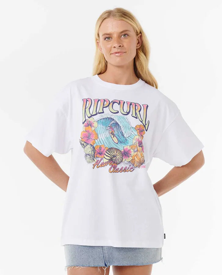 Rip Curl Summer Classic Heritage Tee - White (view 4)