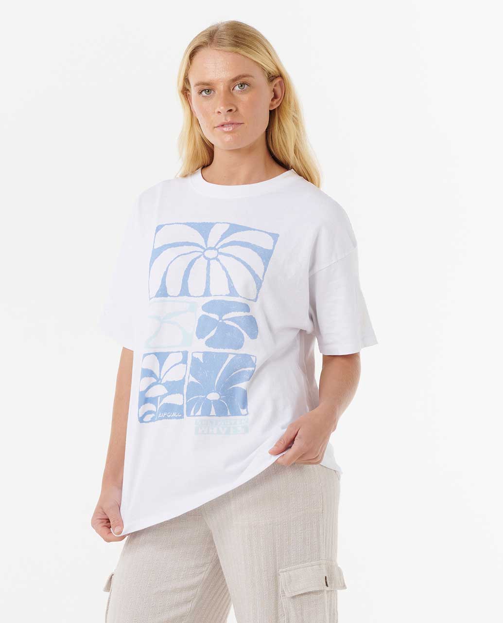 Rip Curl Oceanic Heritage Tee - Optical White (view 3)