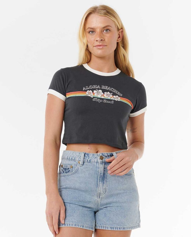 Rip Curl Keepsakes Baby Tee - Washed Black