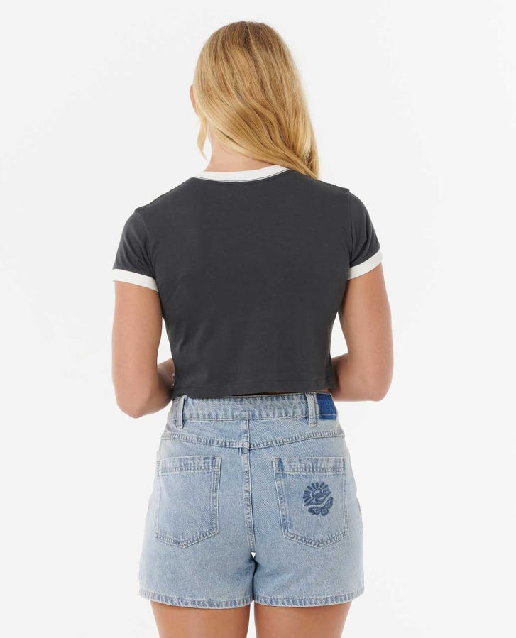 Rip Curl Keepsakes Baby Tee - Washed Black (view 2)