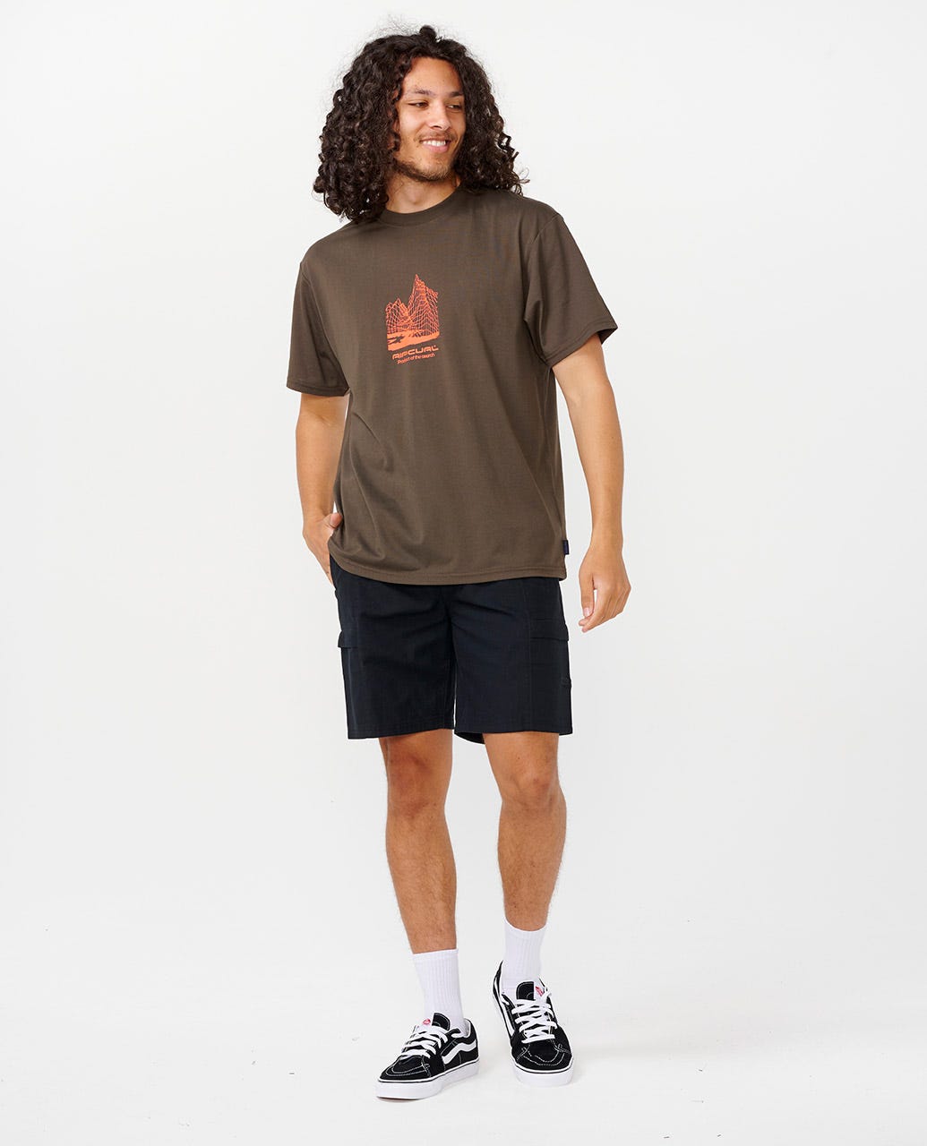 Rip Curl Vaporcool Search Frequency Tee - Deep Rock (view 2)