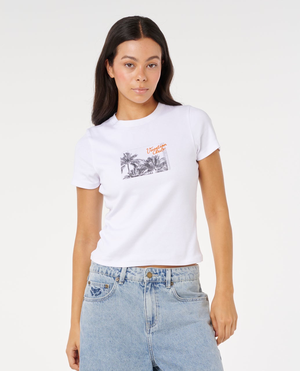 Rip Curl Vacation Fitted Tee - Optical White