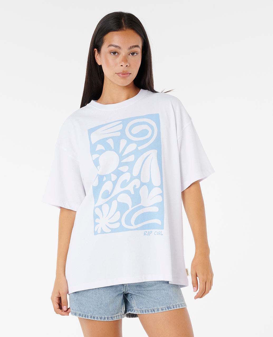 Rip Curl Sunset Surf Heritage Tee - Optical White