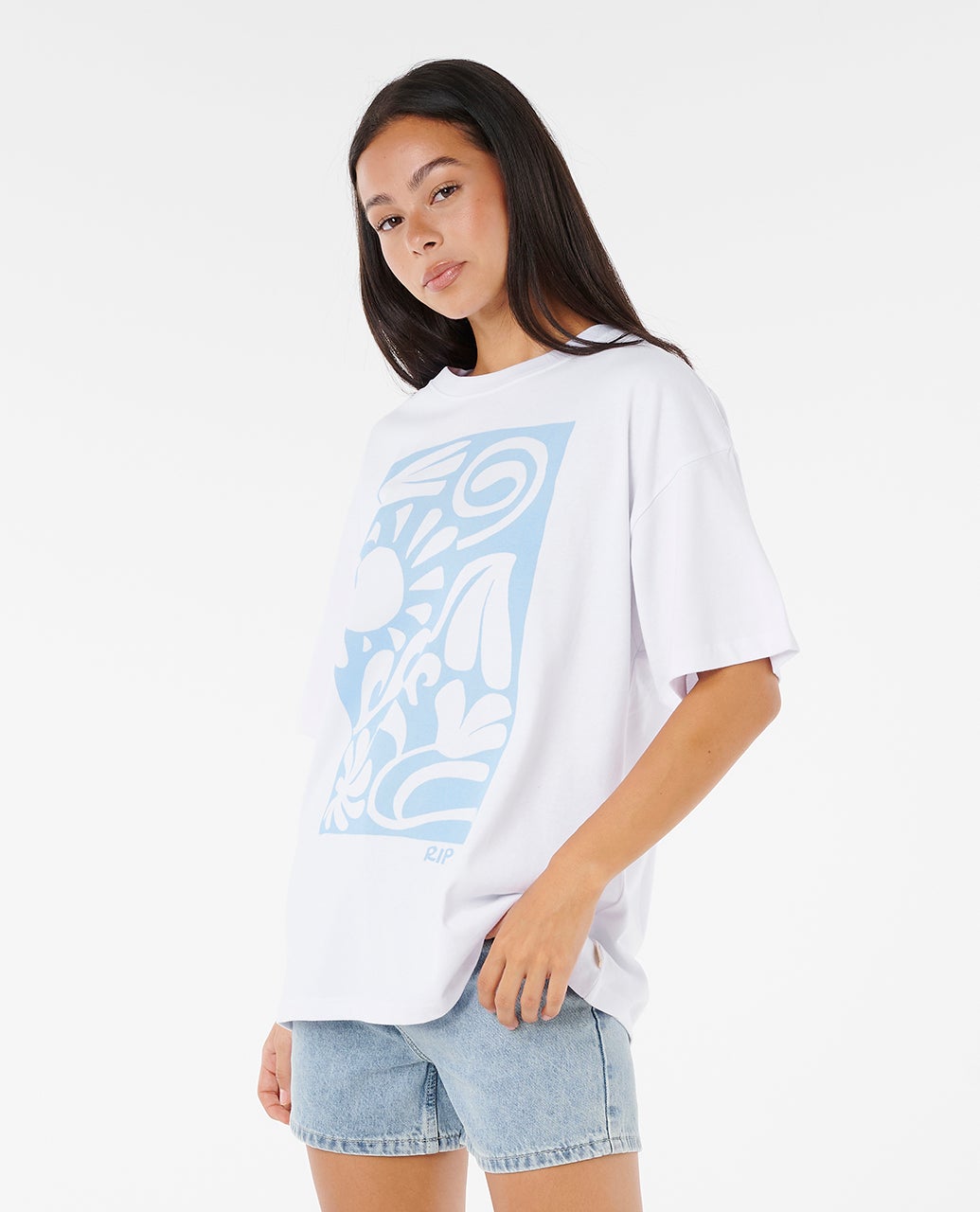 Rip Curl Sunset Surf Heritage Tee - Optical White (view 2)