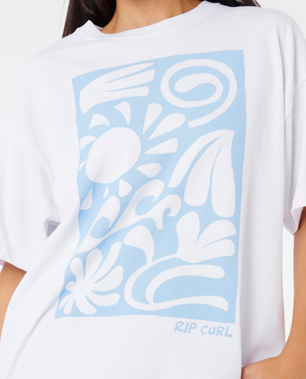 Rip Curl Sunset Surf Heritage Tee - Optical White (view 5)