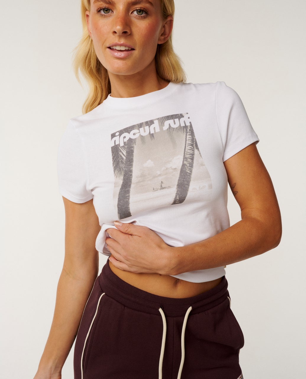 Rip Curl Paraiso Fitted Tee in White
