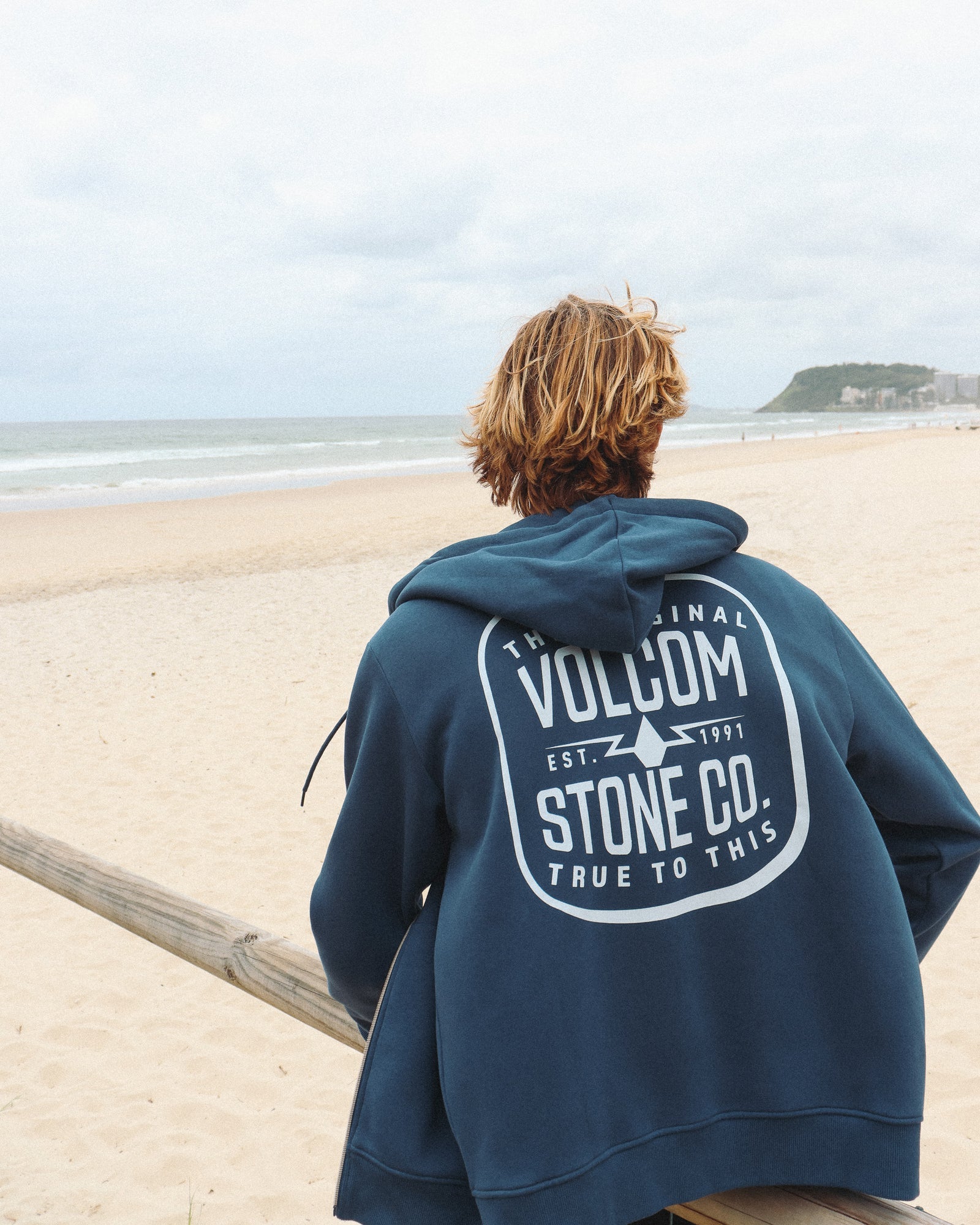 Volcom Roundabout Zip Up Hoodie - Baja Indigo (view 6)
