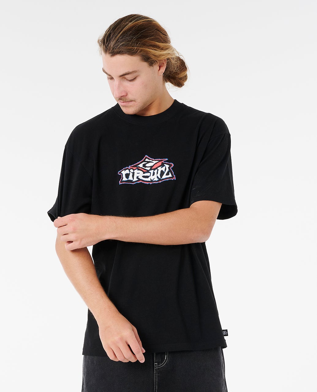 Rip Curl Raw Energy Grinder Tee - Black (view 2)