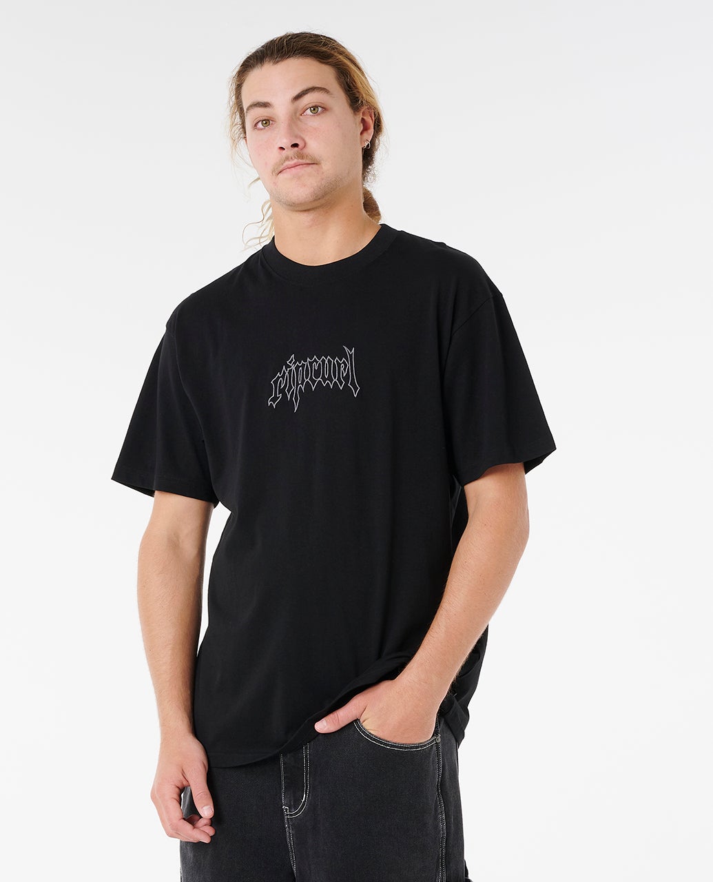 Rip Curl Archive Goth Embroidery Tee - Black (view 2)