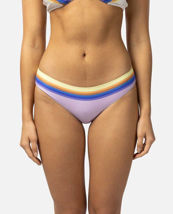 Rip Curl Sunrise Stripe Cheeky Hipster Bottom Lilac - front view