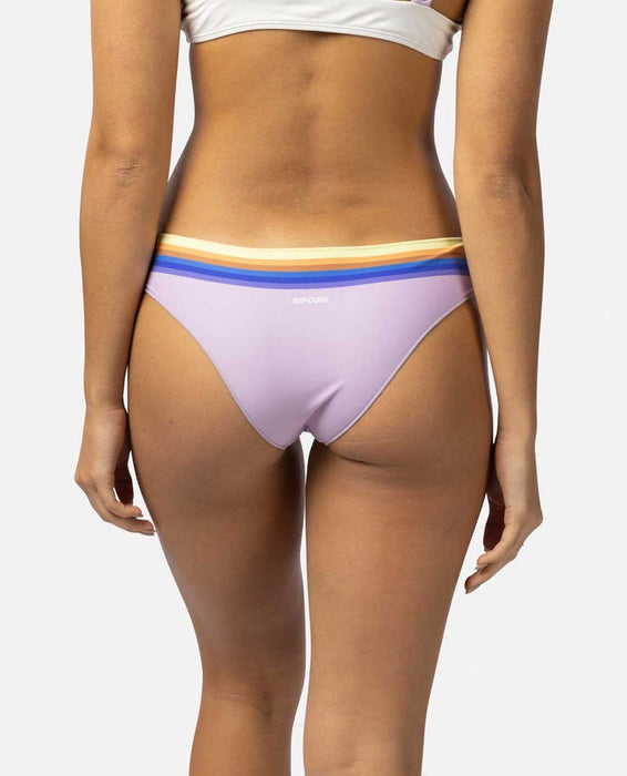 Rip Curl Sunrise Stripe Cheeky Hipster Bottom Lilac - back view