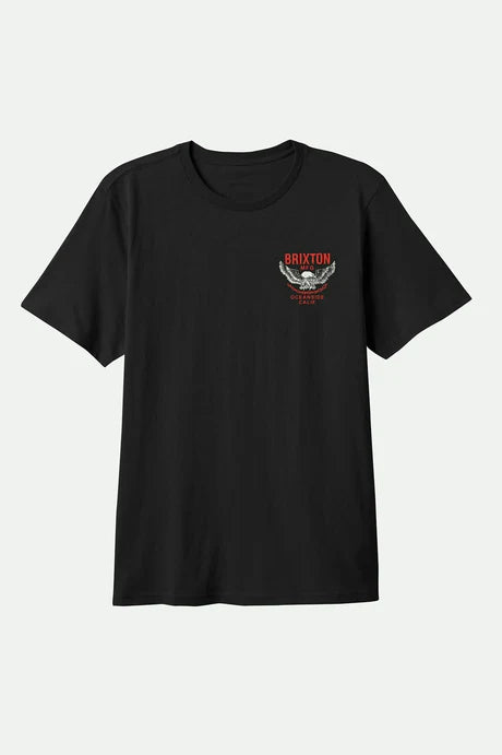 Brixton Waller Short Sleeve - Black Worn Wash (view 2)