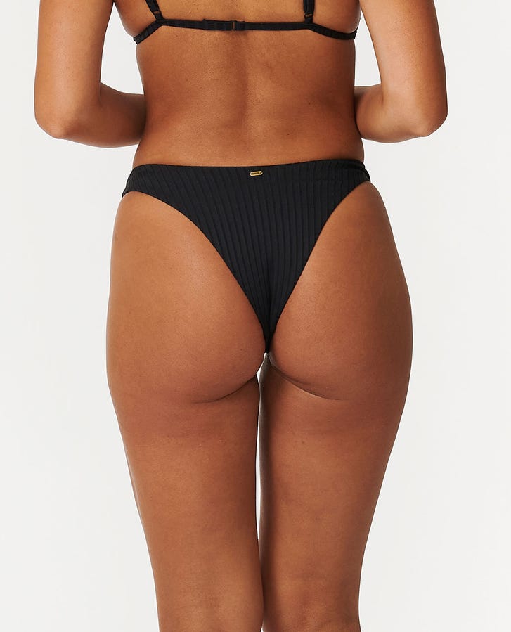 Rip Curl Premium Surf Hi Leg Skimpy - Black (view 2)
