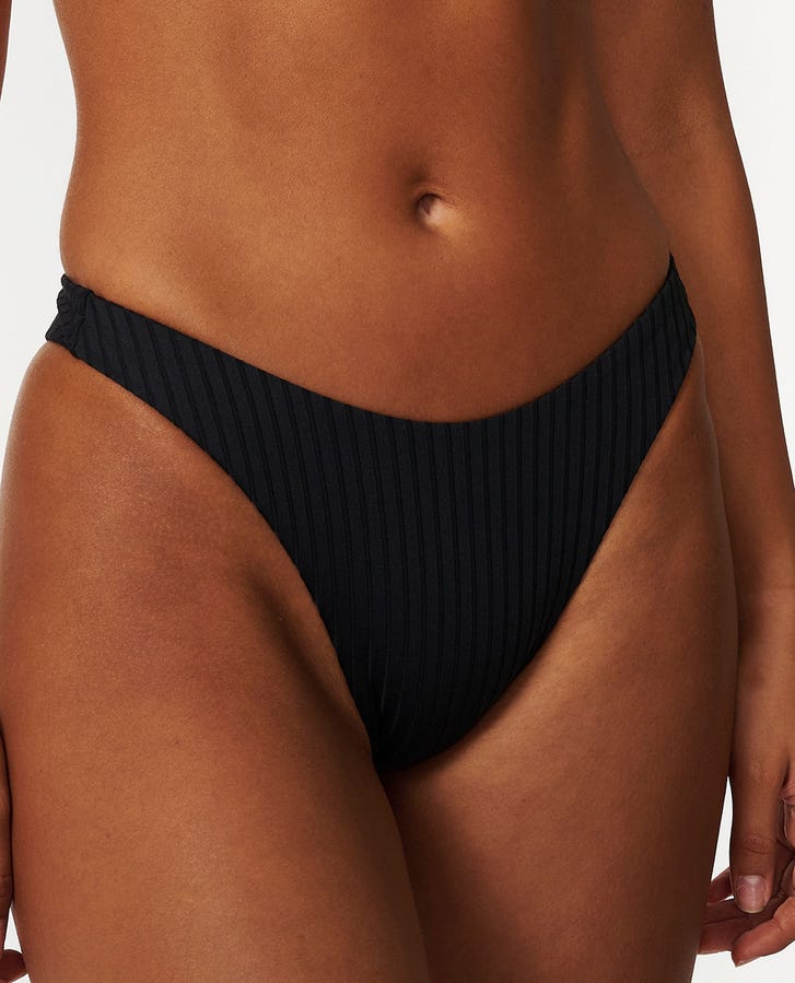 Rip Curl Premium Surf Hi Leg Skimpy - Black (view 6)