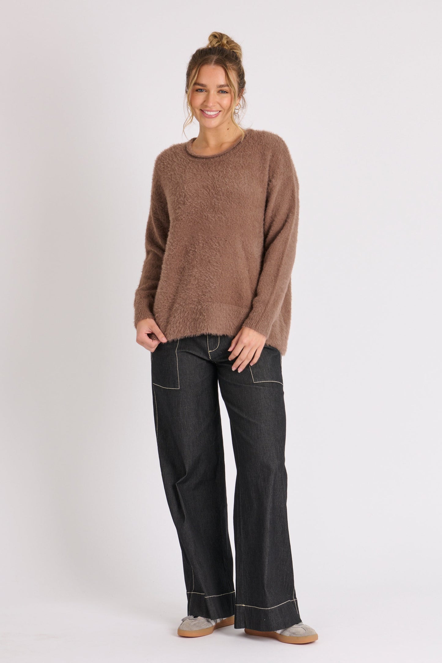 Panel Detail Jumper - Rosewood