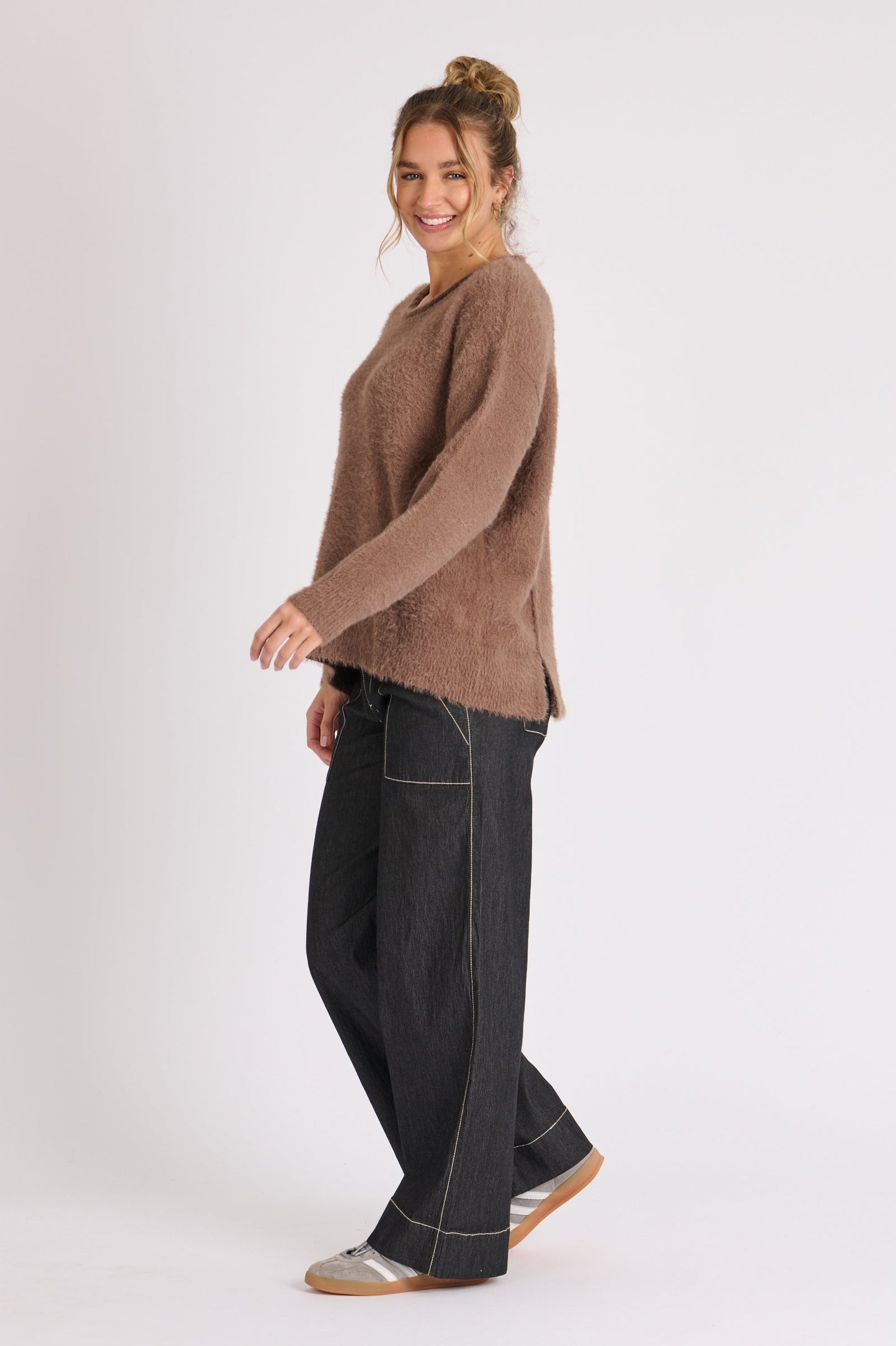 Panel Detail Jumper - Rosewood