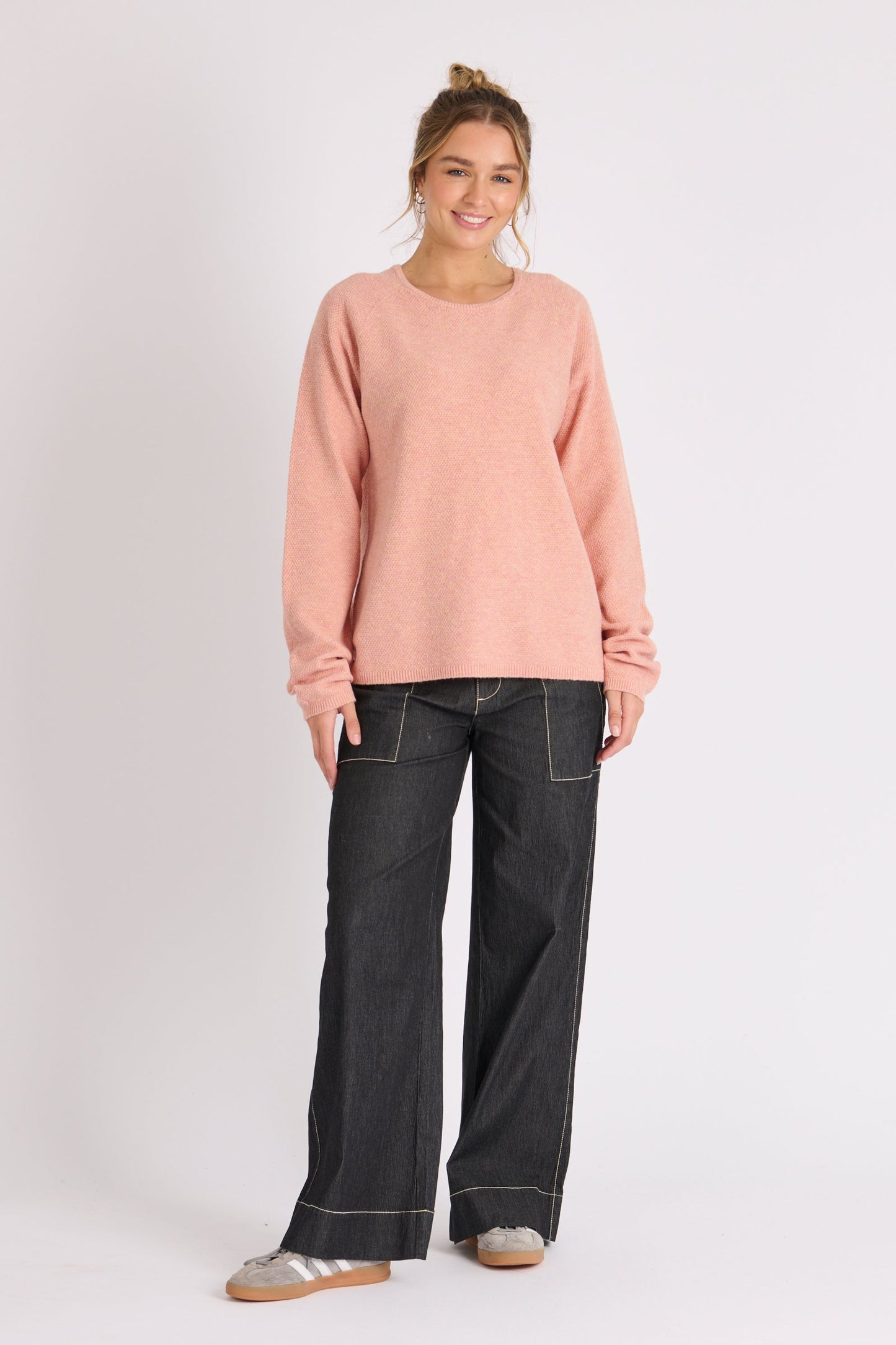 Raglan Boxy Jumper - Rose