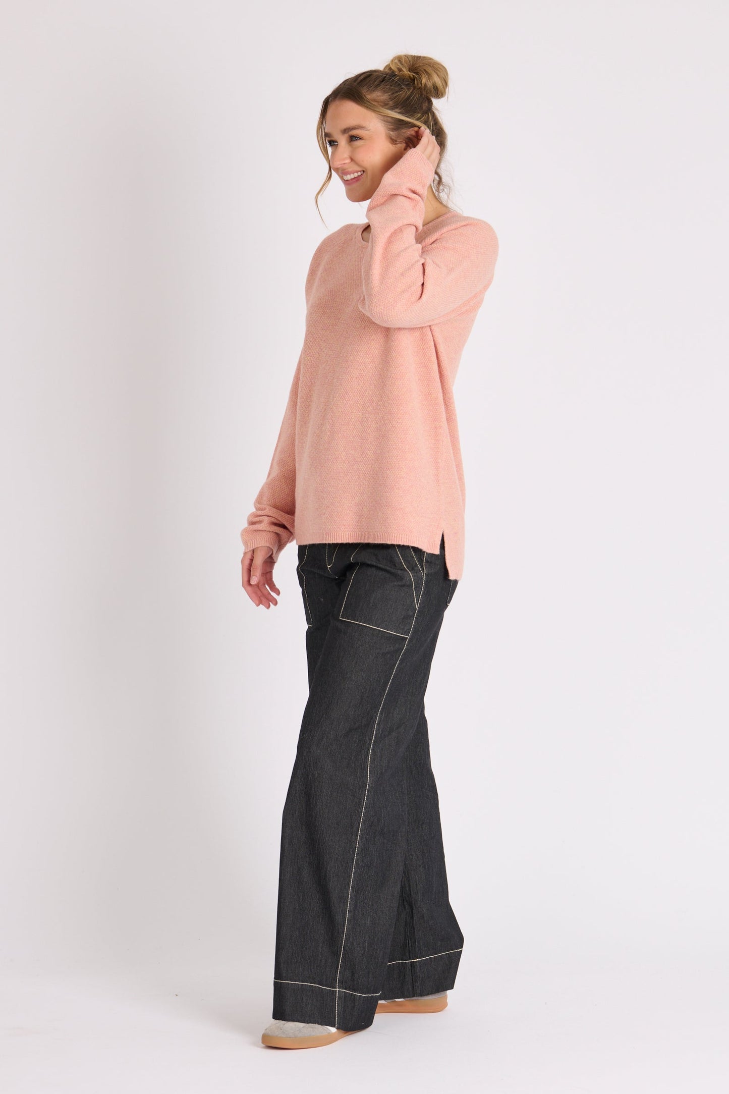Raglan Boxy Jumper - Rose