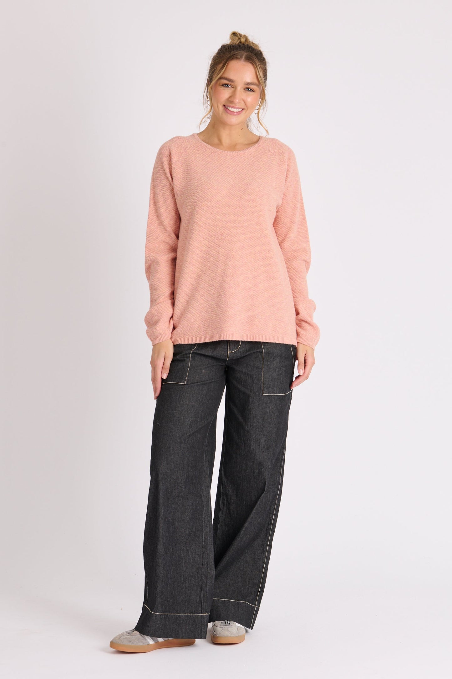 Raglan Boxy Jumper - Rose