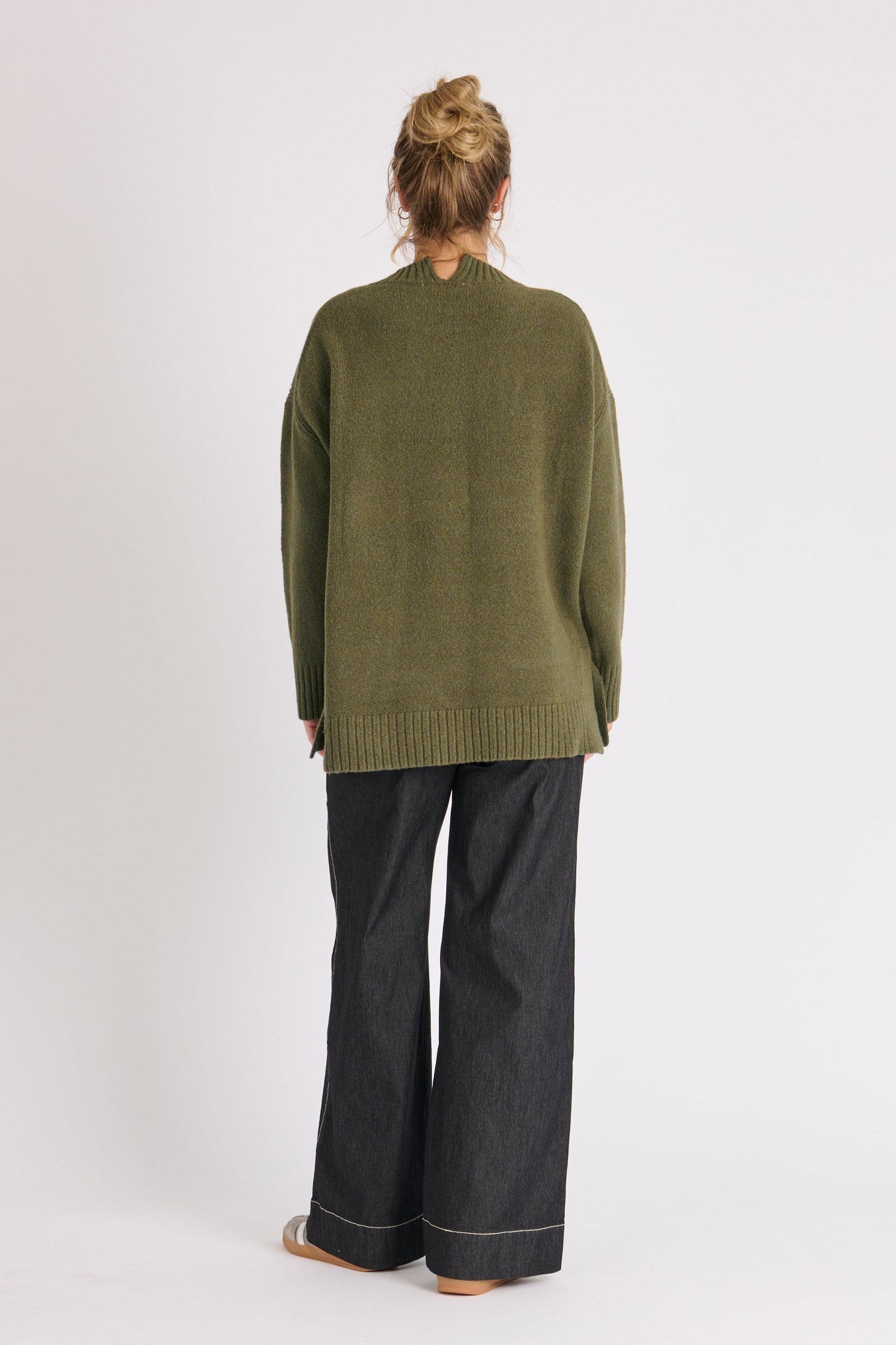 Pocket Front Jumper - Khaki