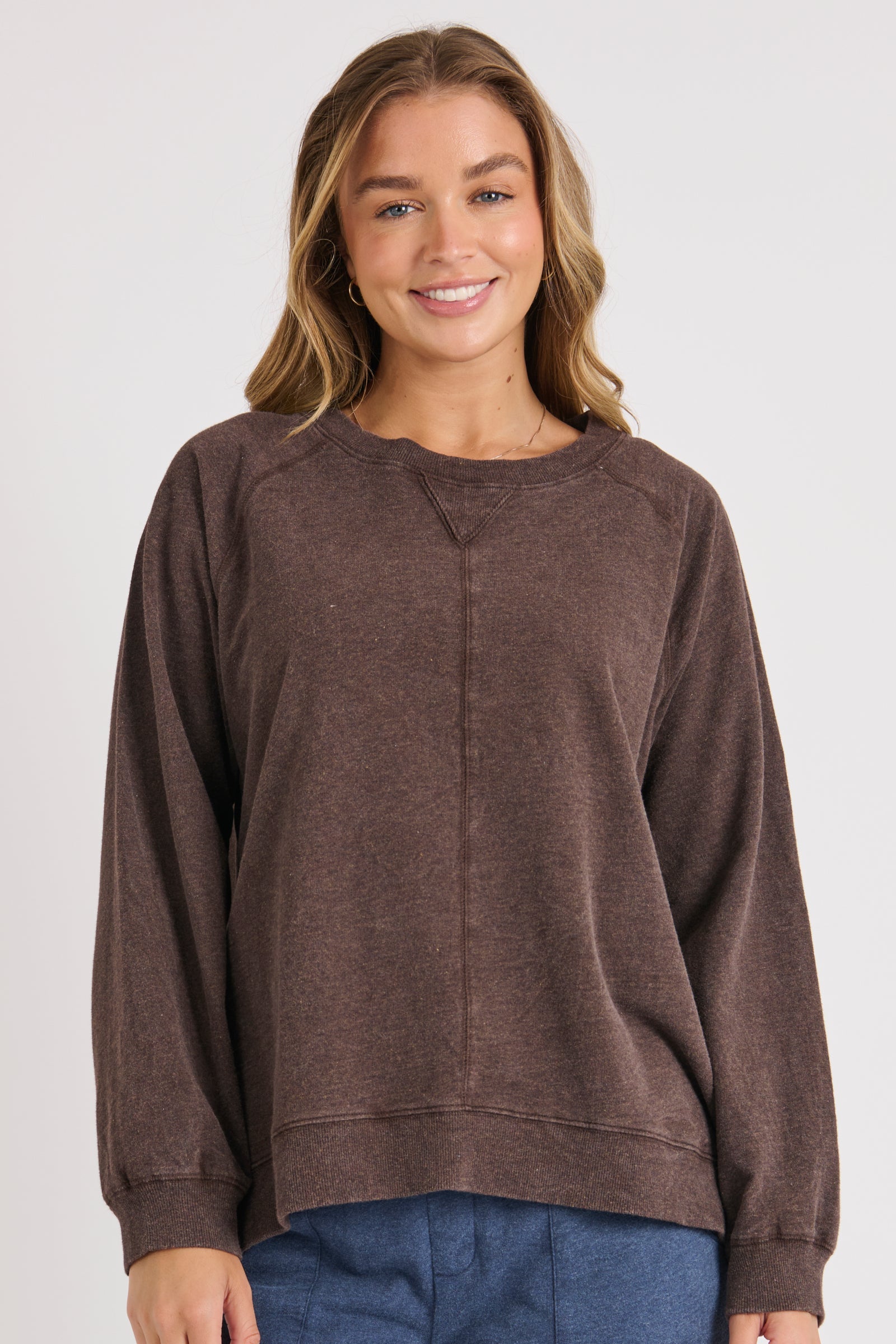 One Ten Willow Drop Side Top - Chocolate