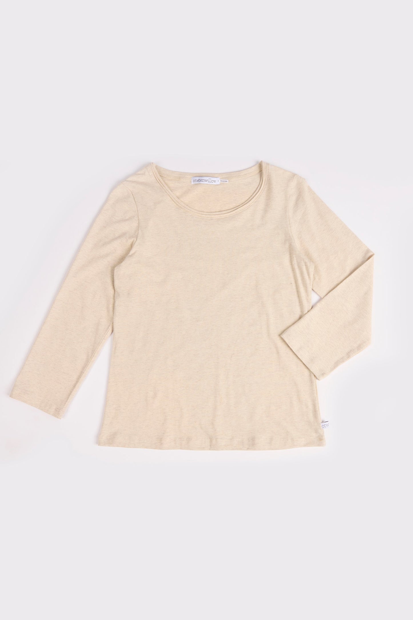 Scoop Neck Top - Oatmeal Marle
