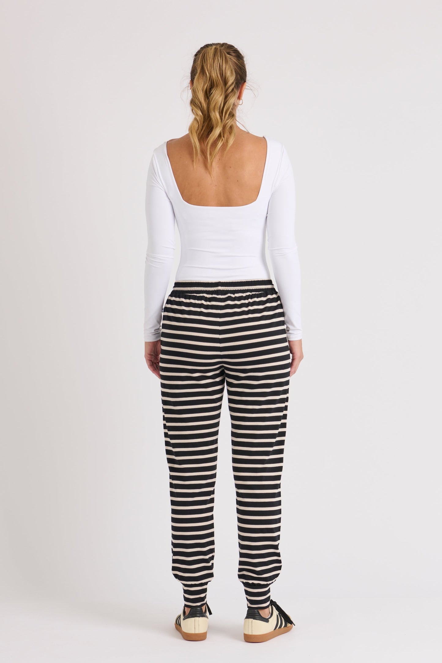 Everyday Pant - Beige Stripe