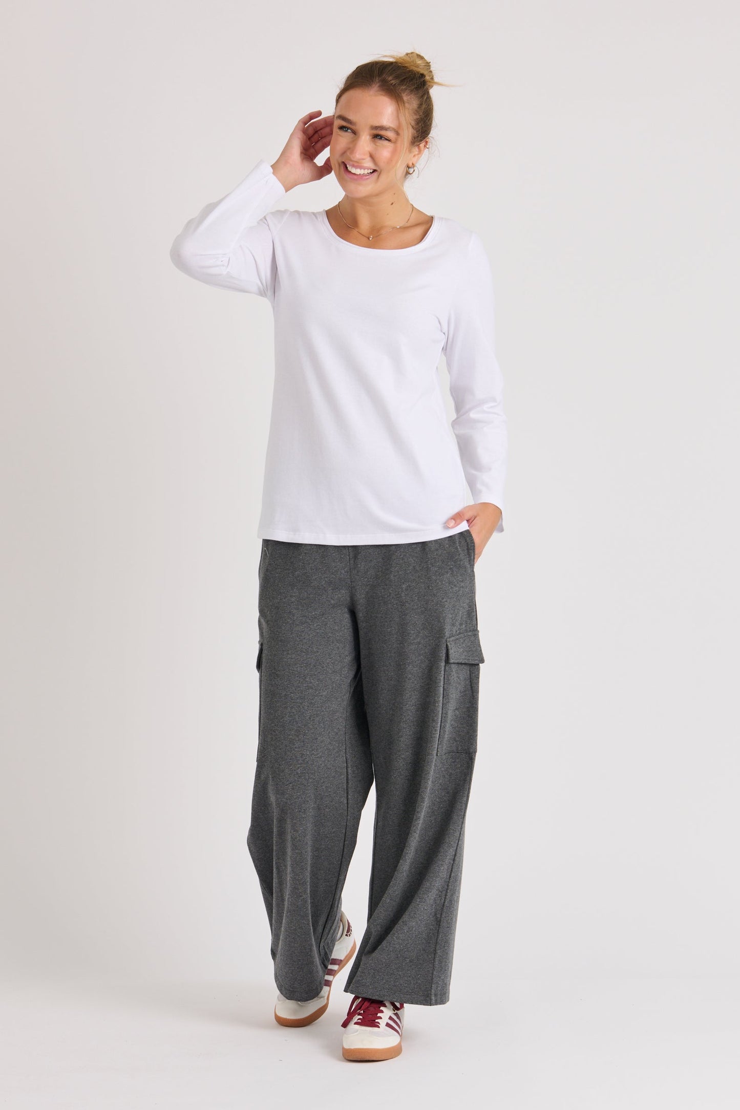 Scoop Neck Top - White