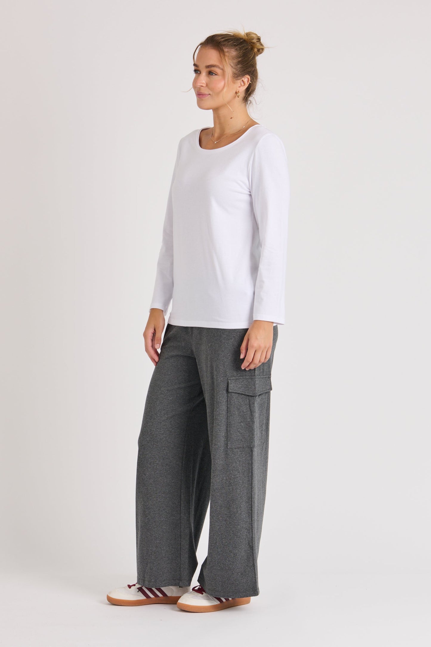 Scoop Neck Top - White
