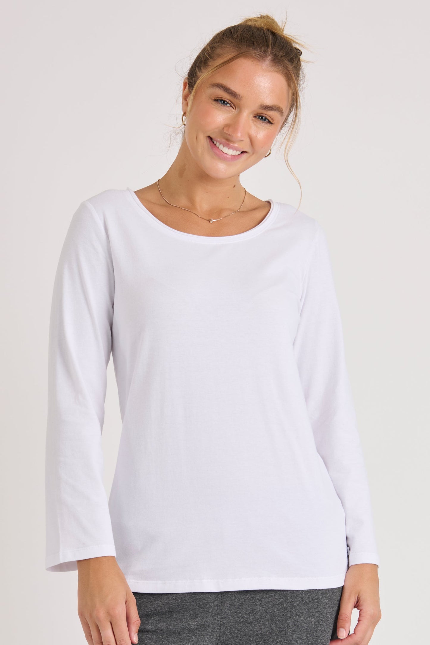 Scoop Neck Top - White