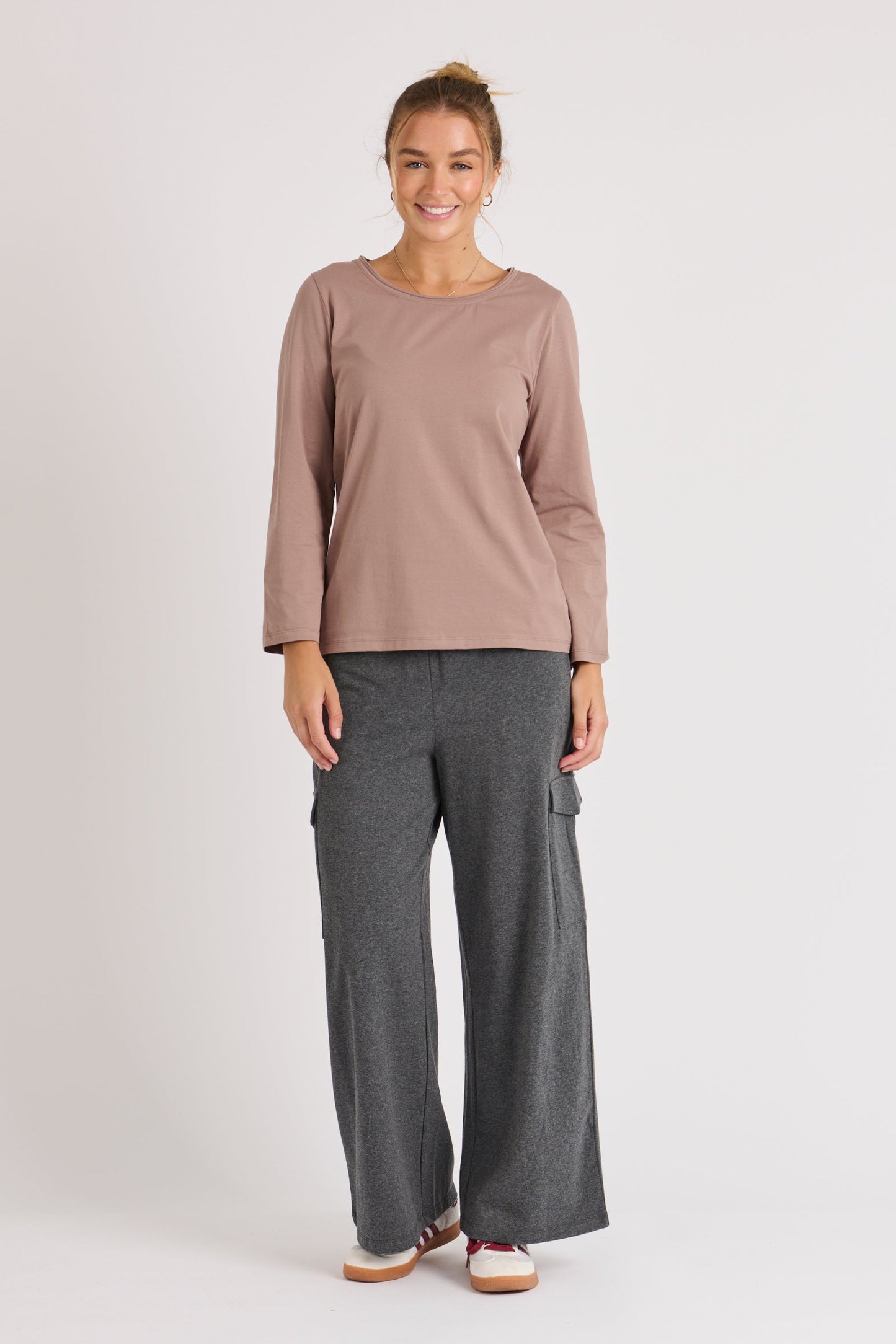 Scoop Neck Top - Mocha