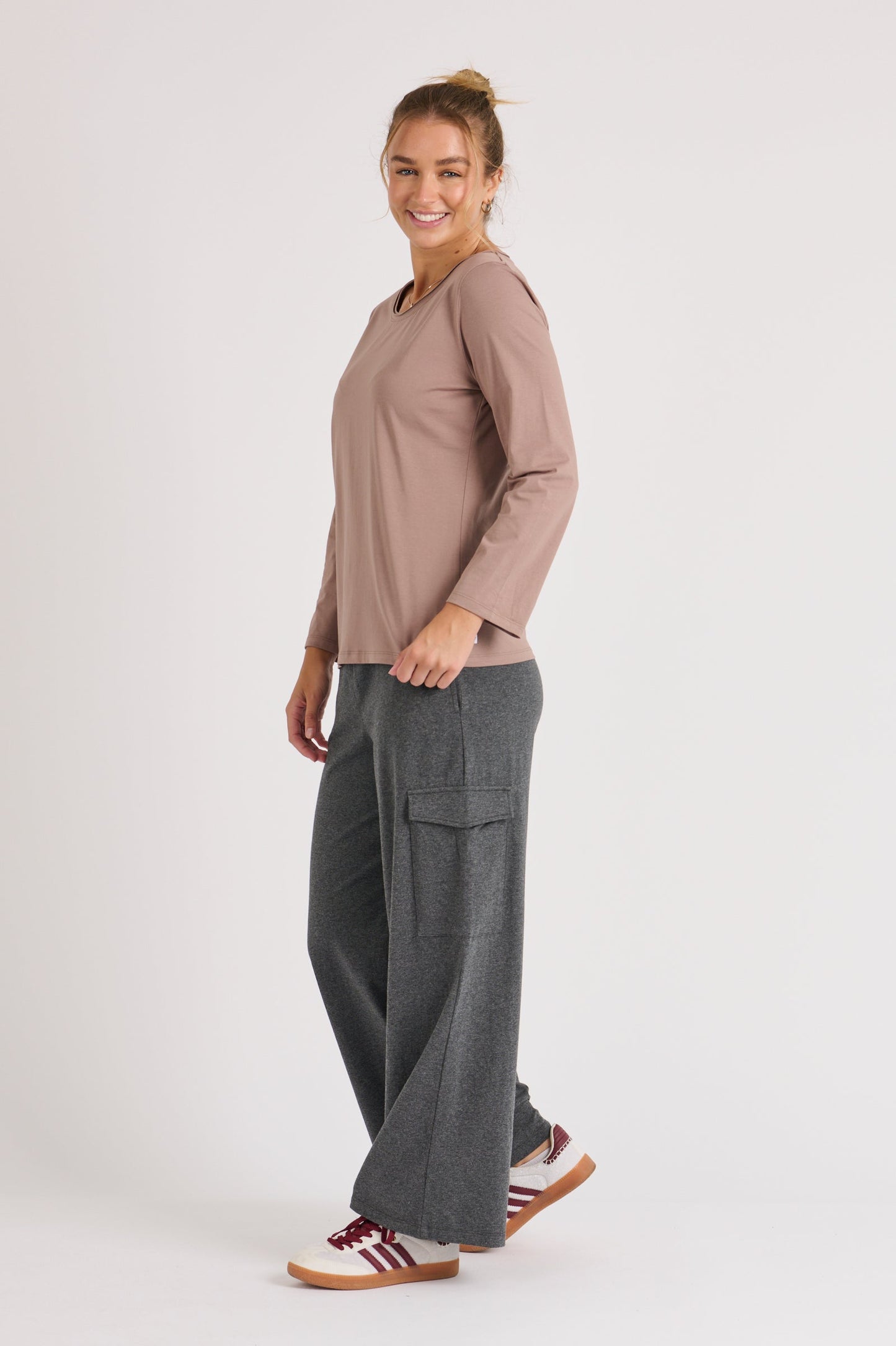Scoop Neck Top - Mocha