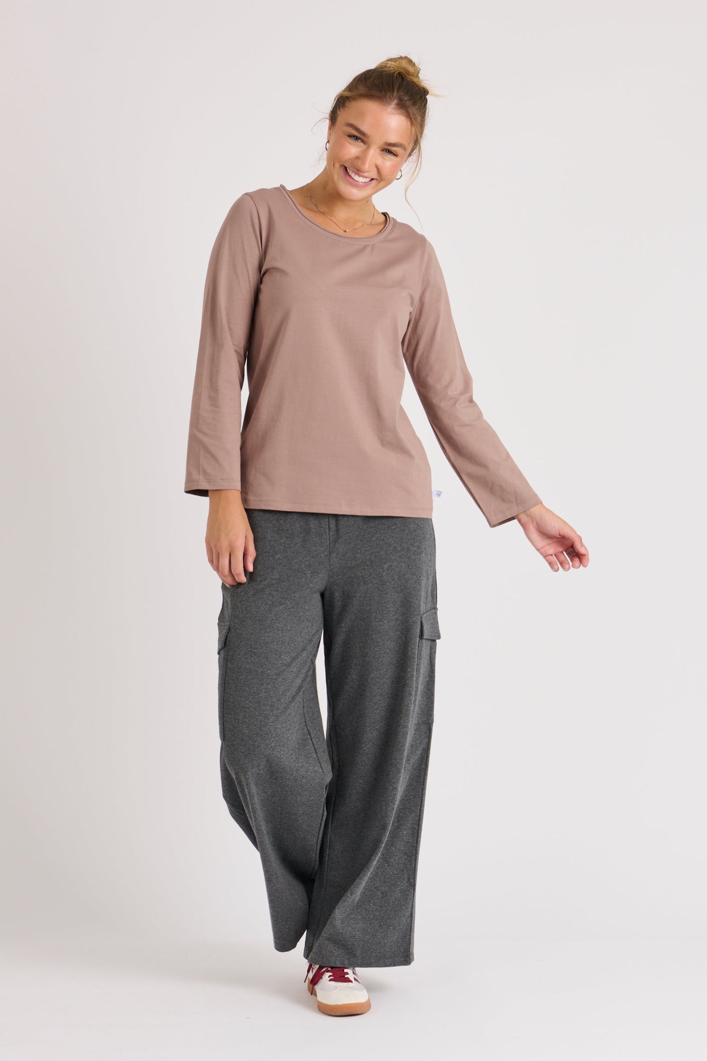 Scoop Neck Top - Mocha