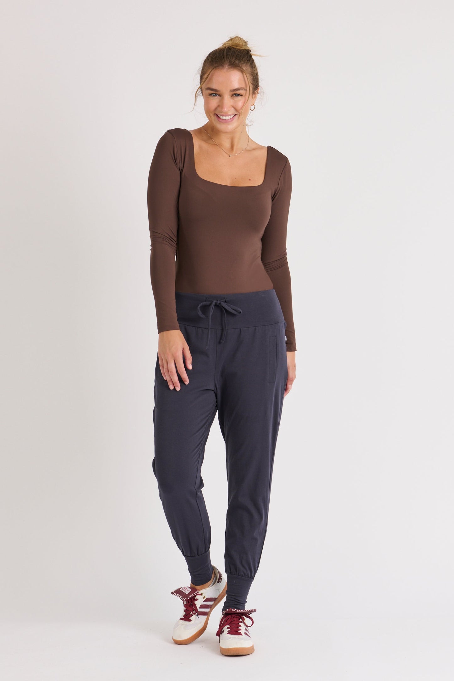 Waist Detail Jogger - Navy