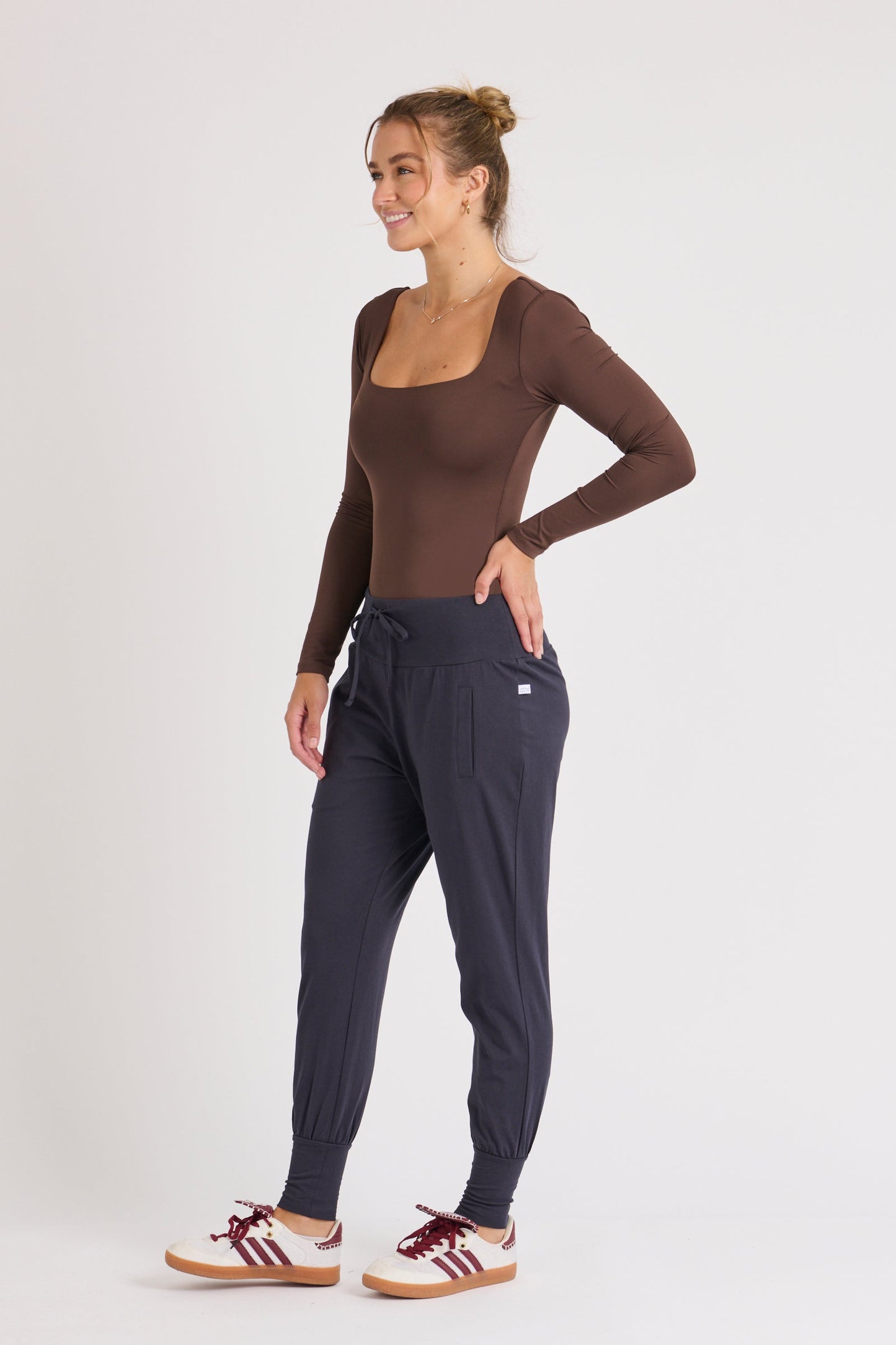 Waist Detail Jogger - Navy