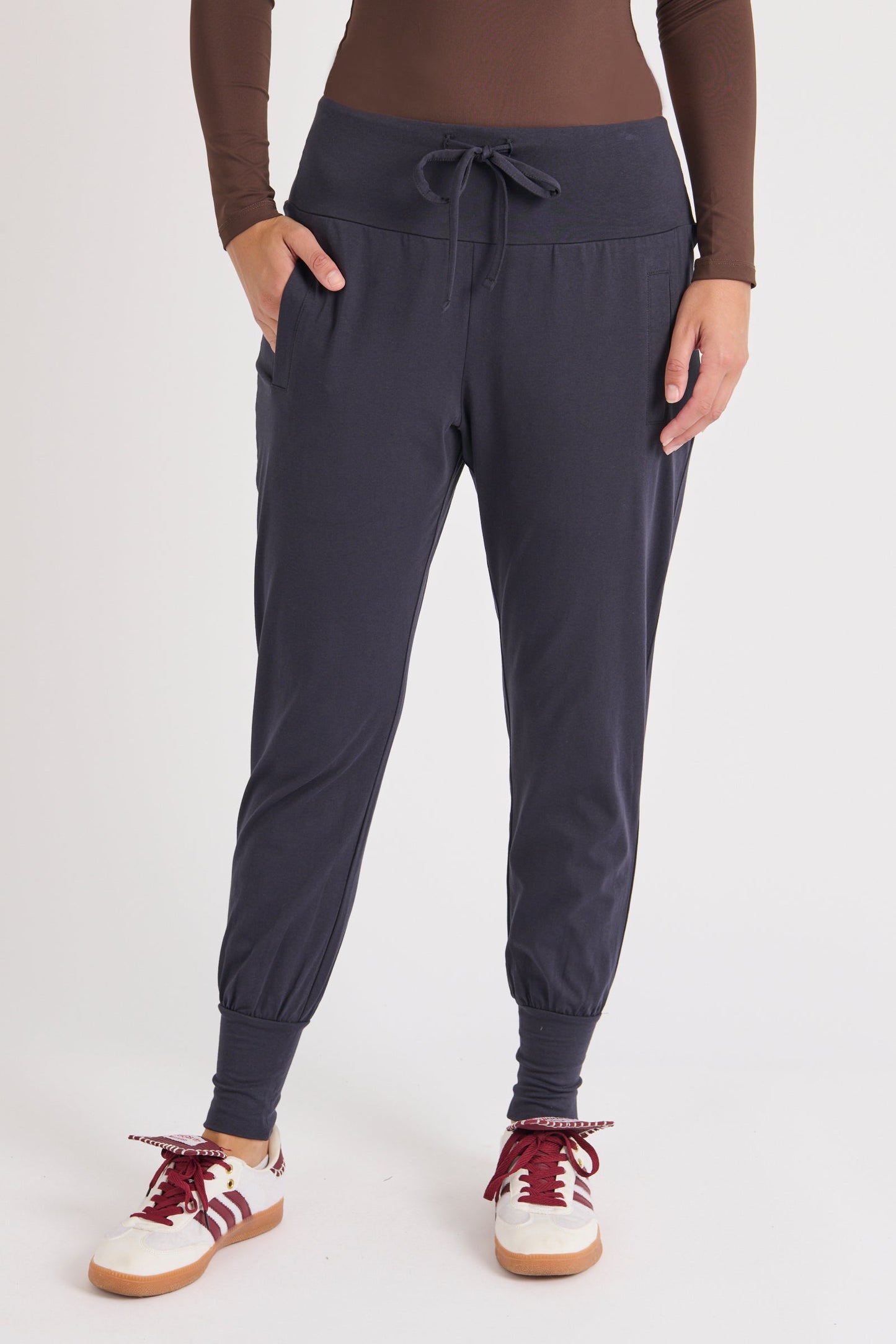 Waist Detail Jogger - Navy