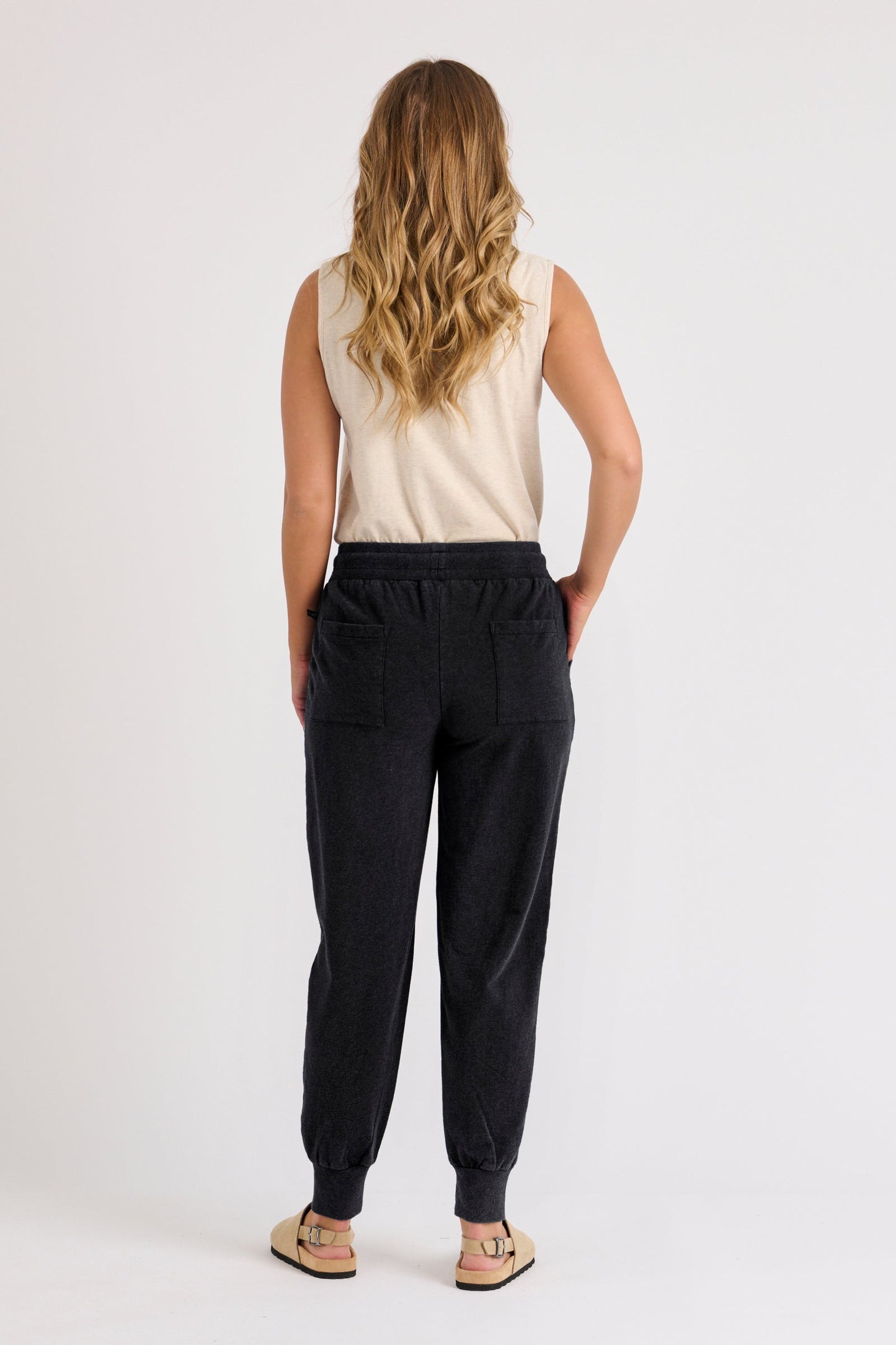 Waist Panel Detail Pant - Black