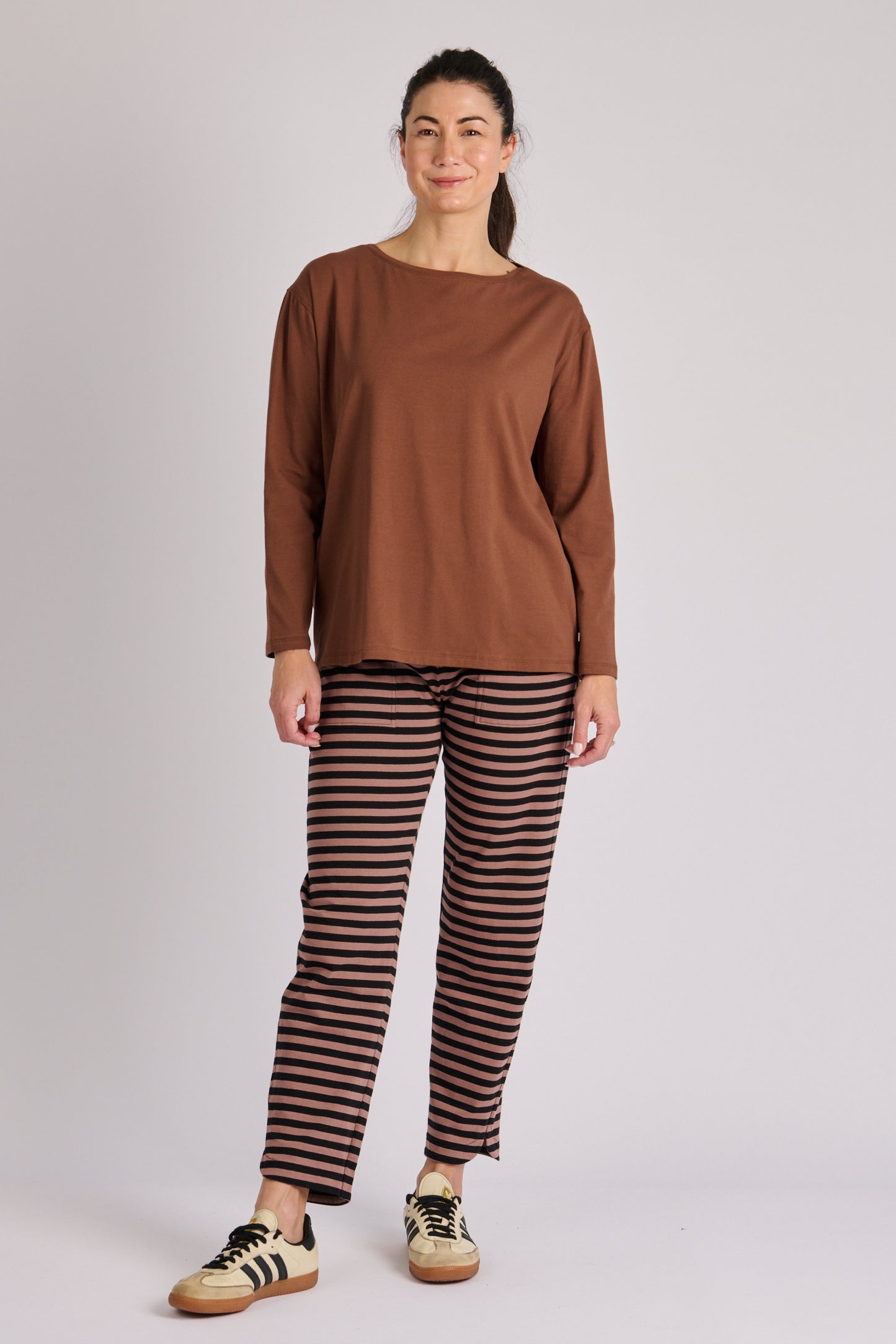 One Ten Willow Beach Pant - Brown Stripe