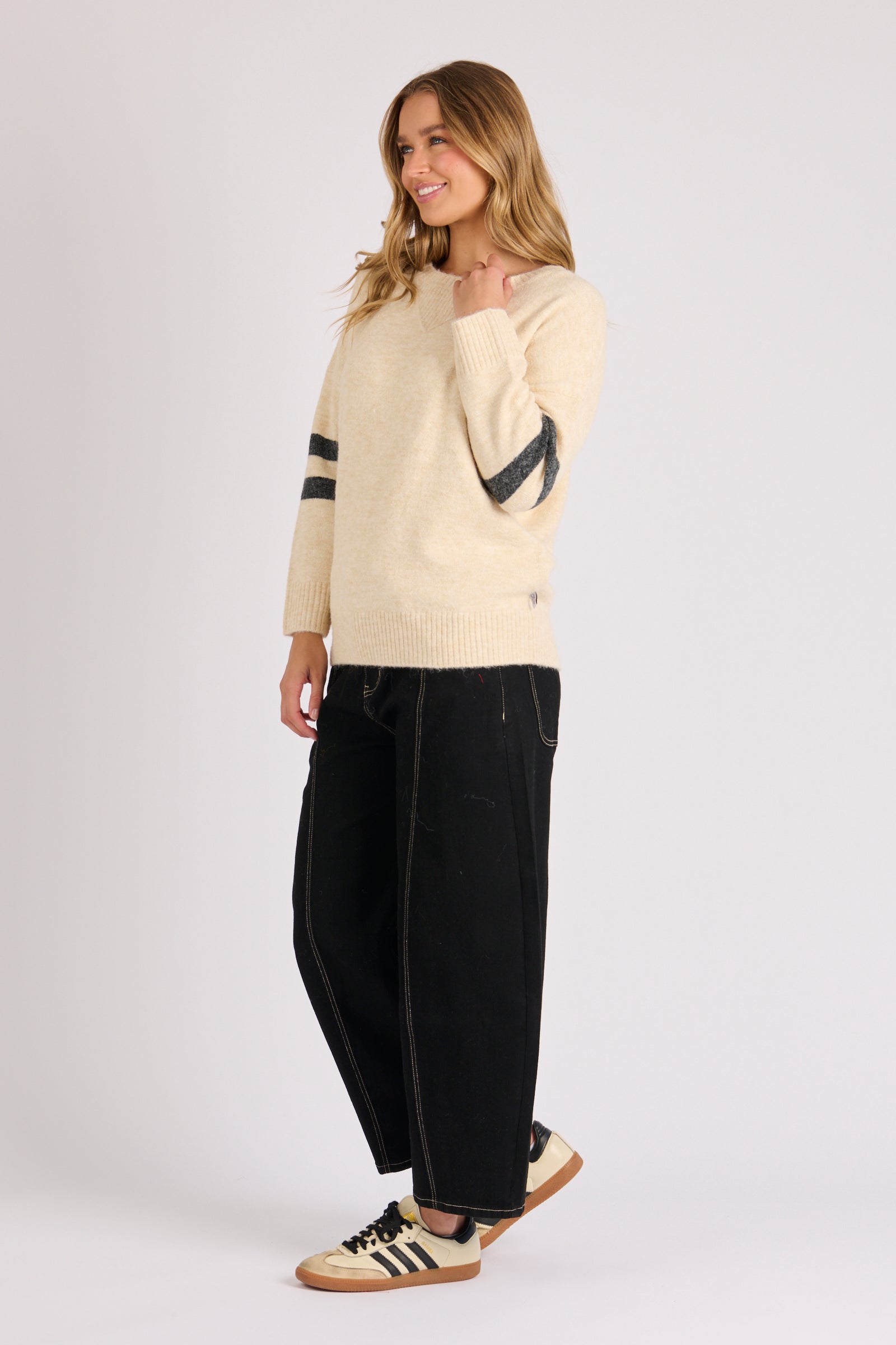 One Ten Willow Drop Shoulder Jumper - Bone (view 4)